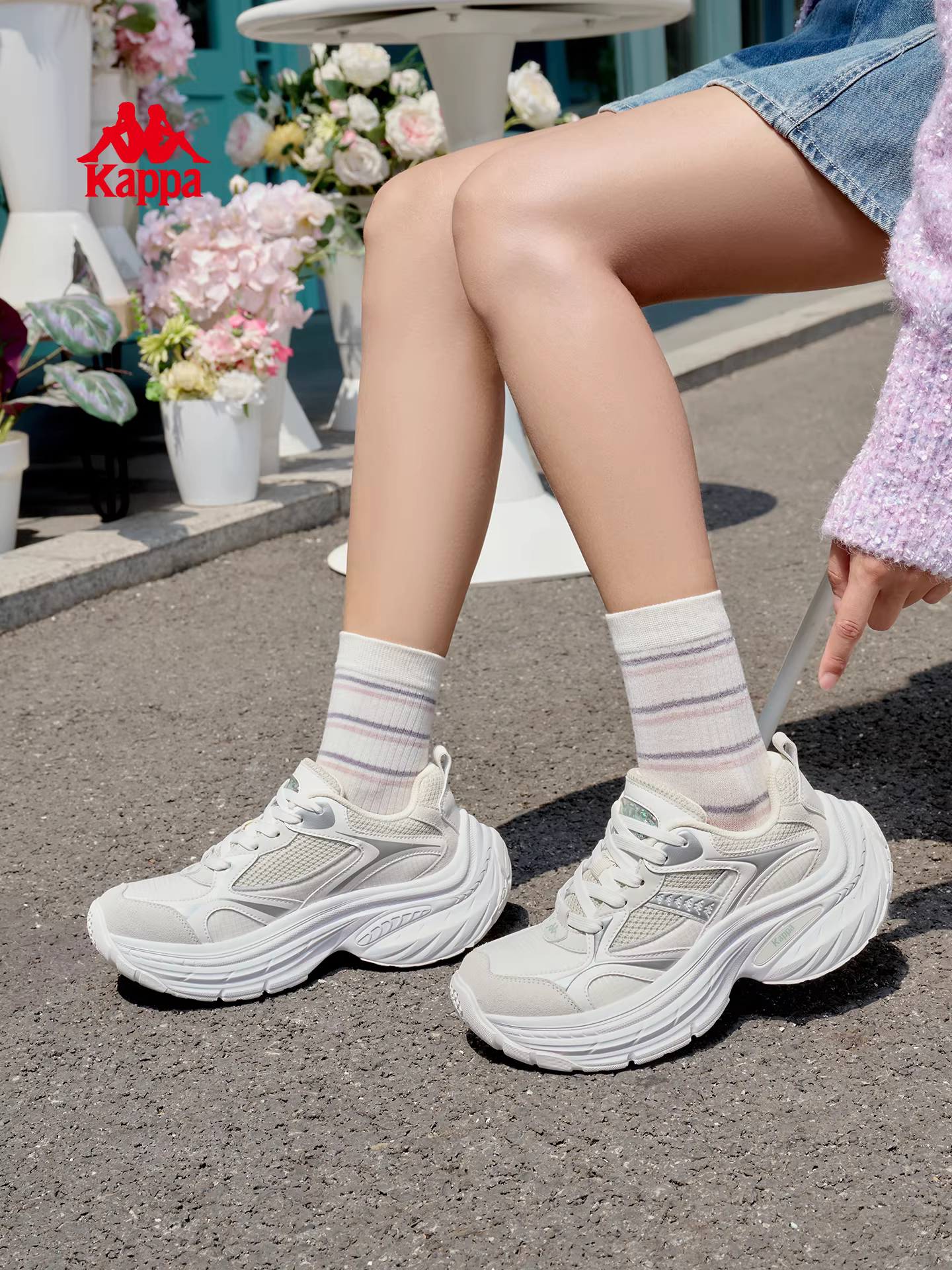 Giảm giá đặc biệt | Giày Kappa đế dày tăng chiều cao chính hãng dành cho nữ 2025 - Giày tăng chiều cao mới