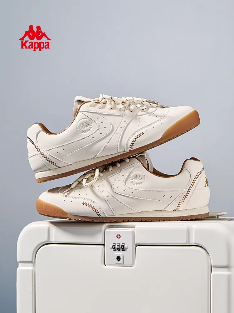 Giày tập luyện đế mỏng Kappa dành cho nữ, mùa đông 2025, kiểu dáng cổ điển, màu trắng, giày thể thao thường ngày