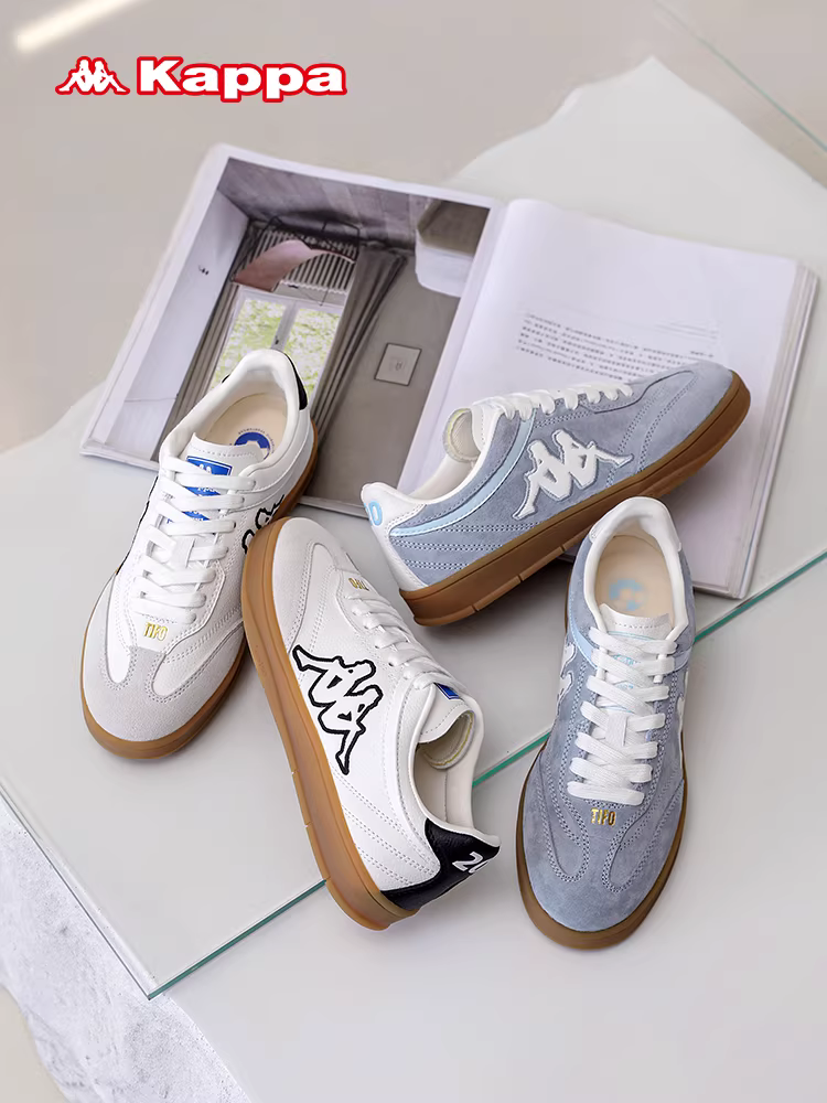 Giày thể thao cổ điển Kappa Đức dành cho nữ, giày trắng phong cách mới mùa đông 2025, giày thể thao đa năng cổ thấp.