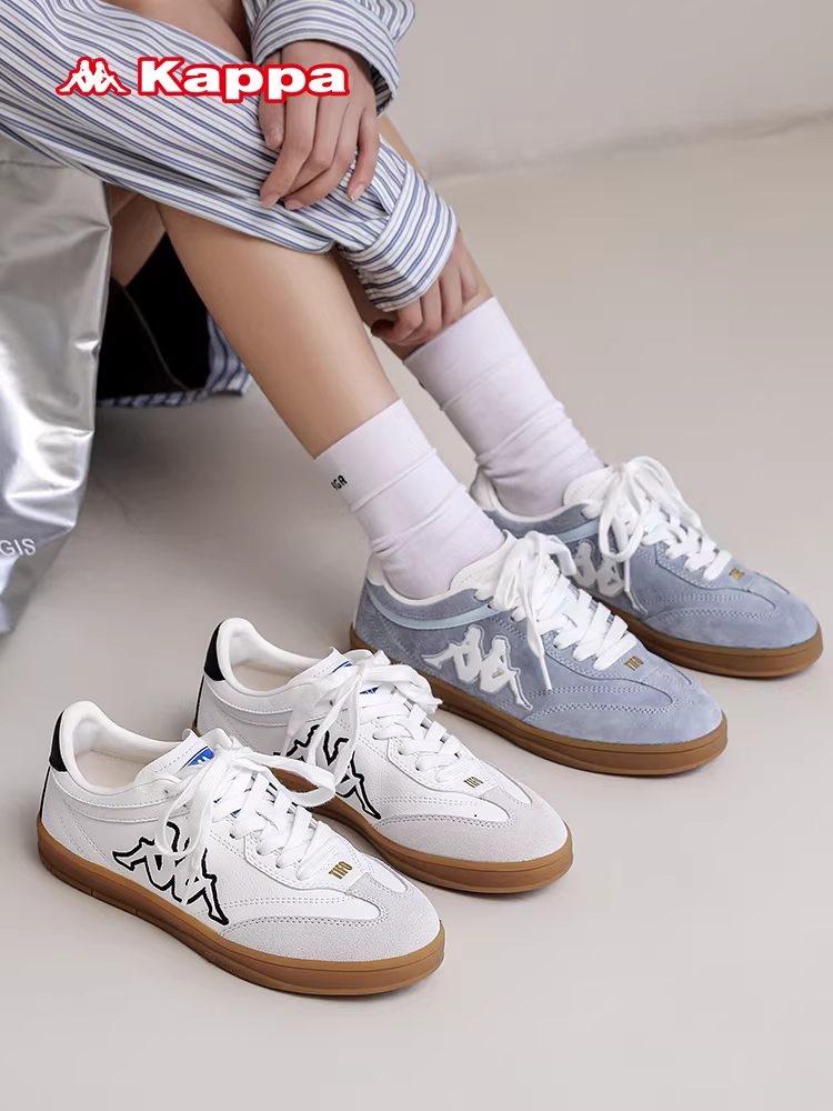 Giày thể thao cổ điển Kappa Đức dành cho nữ, giày trắng phong cách mới mùa đông 2025, giày thể thao đa năng cổ thấp.