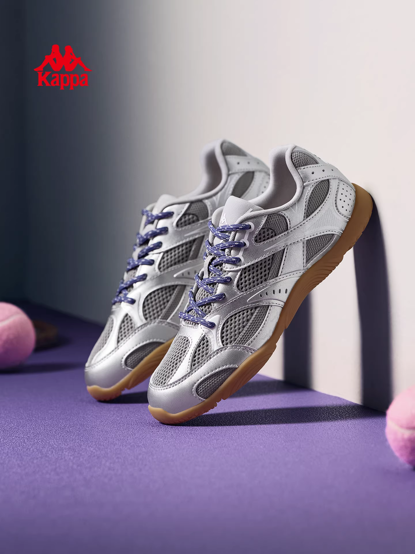 Giày thể thao nữ Kappa lưới, giày thể thao nữ mùa đông 2025 mới, thoáng khí, đế mỏng, giày thể thao đôi