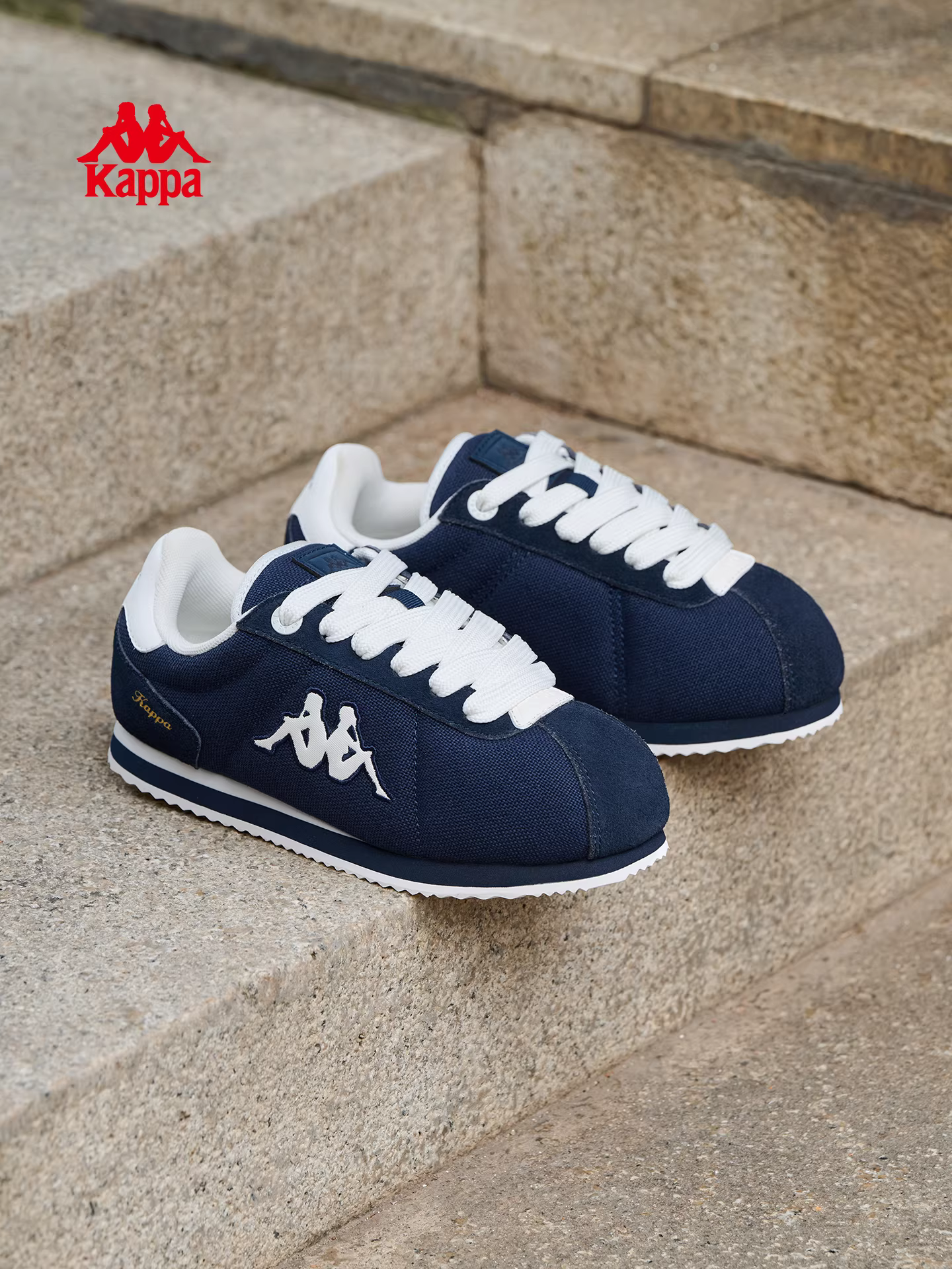 Giày chạy bộ Kappa retro dành cho nữ mùa đông 2025, kiểu dáng mới, đế mỏng, nhẹ, giày thể thao cổ điển, đa năng, kiểu lười.