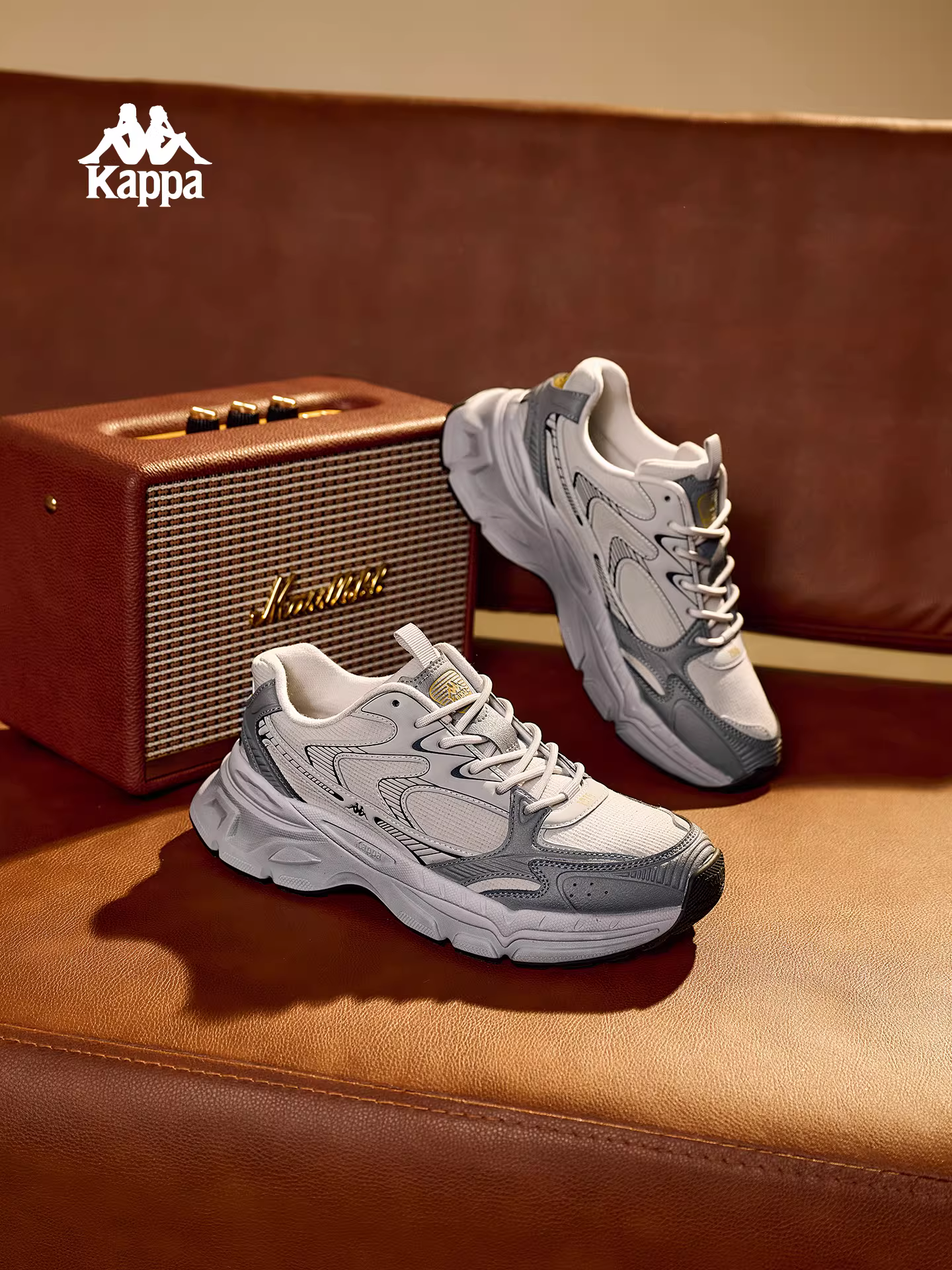 [Giải phóng mặt bằng đặc biệt] Giày Kappa Dad dành cho nam Mùa đông 2025 Giày thể thao đế dày mới Giày chạy bộ thông thường