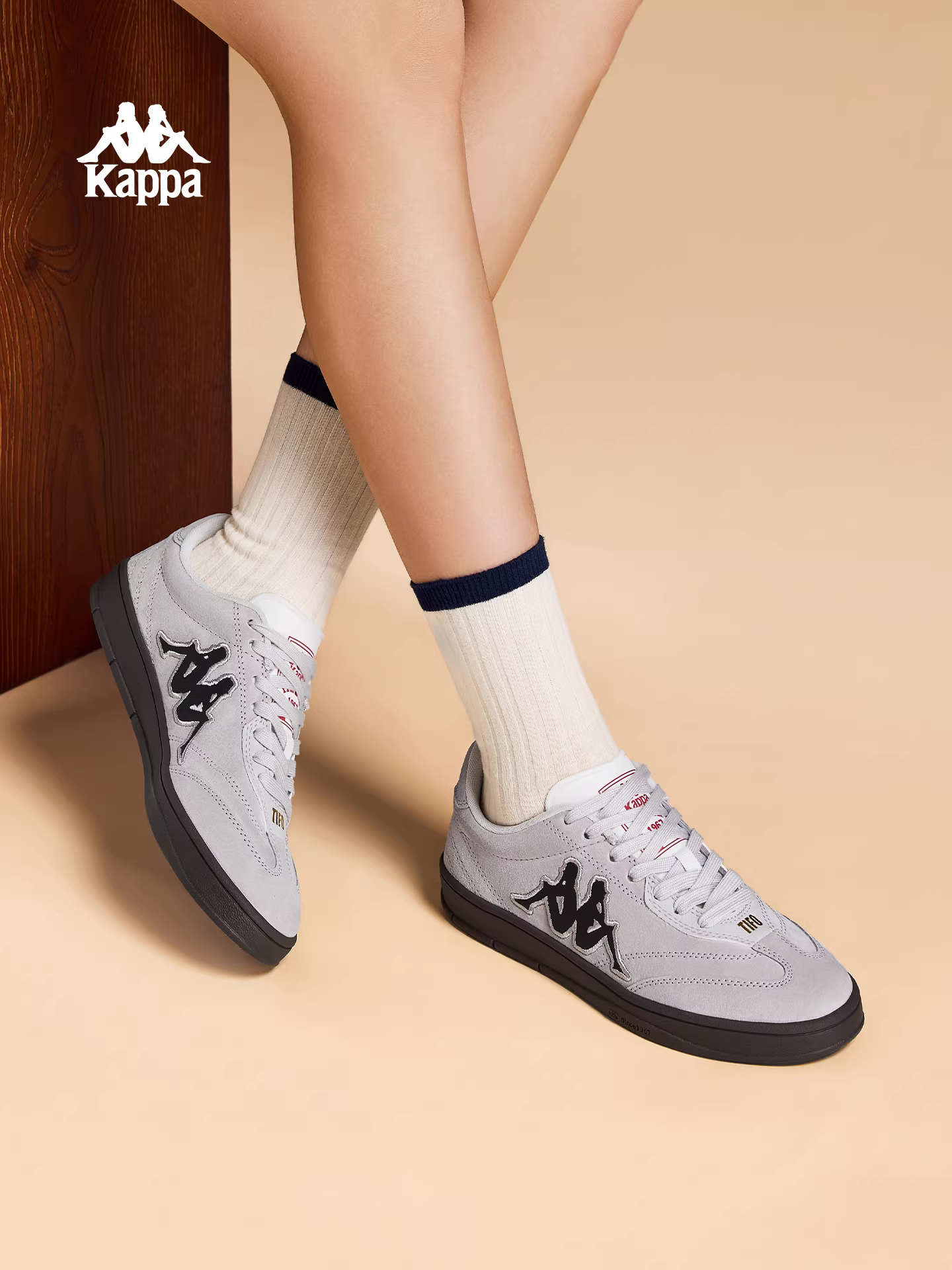 Giày thể thao cổ điển Kappa retro dành cho nữ, mùa đông 2025, mẫu mới, giày sneaker phổ biến, giày thể thao đế mềm, phong cách thường ngày