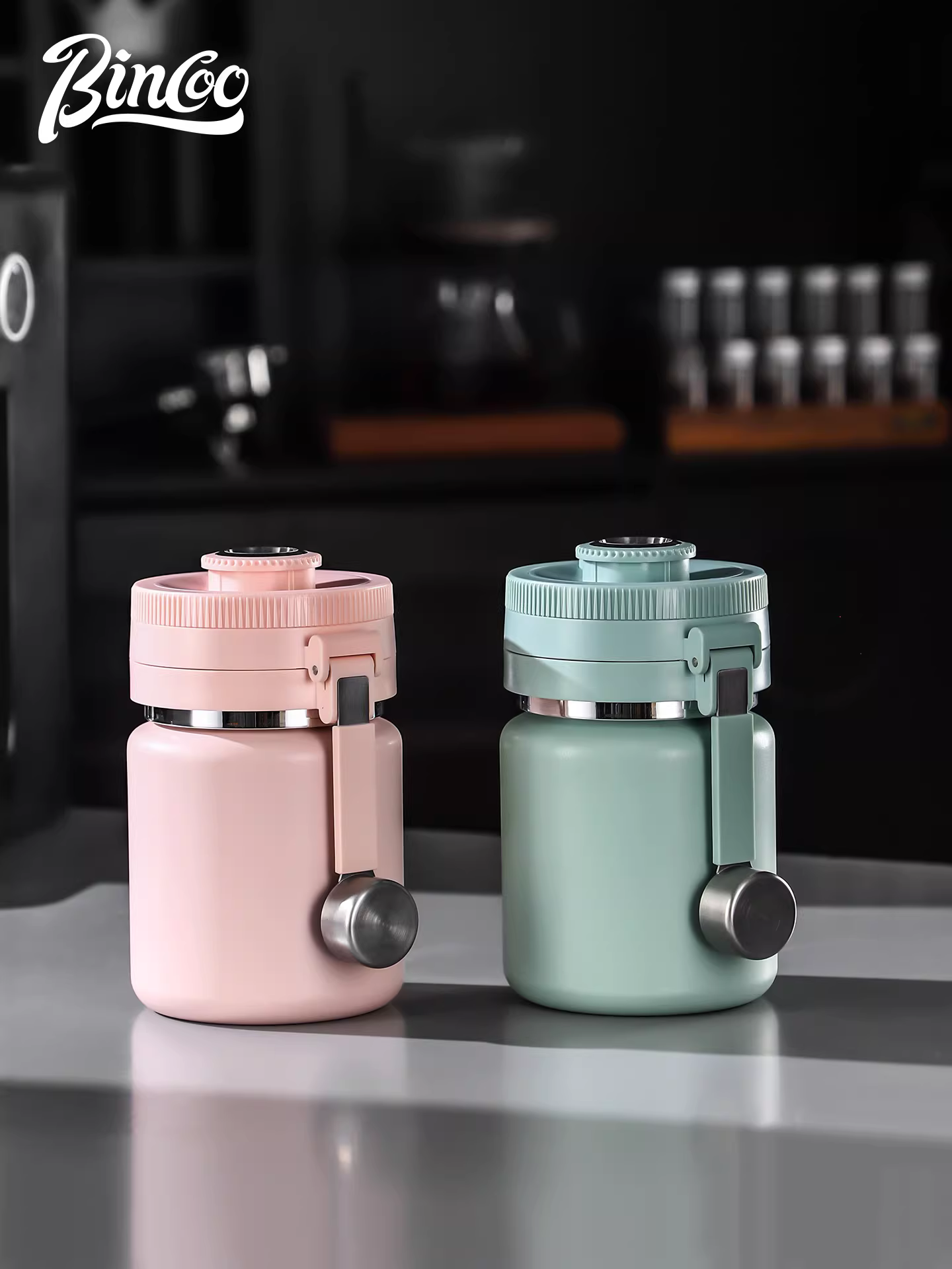 Hộp đựng cà phê hạt Bincoo, kín chân không, hộp đựng cà phê bột, cấp thực phẩm, có chức năng theo dõi độ ẩm và ghi ngày tháng