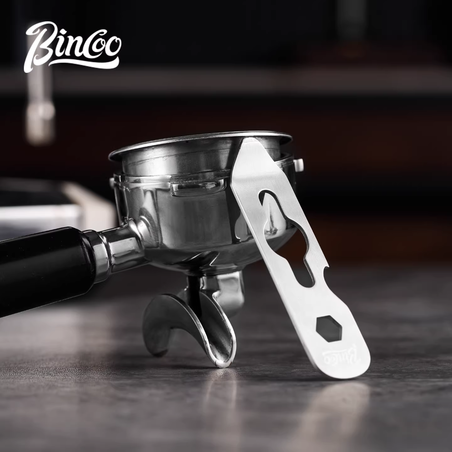 Dụng cụ tháo bát đựng bột máy pha cà phê Bincoo, phụ kiện tách rời đa chức năng bằng thép không gỉ đa năng