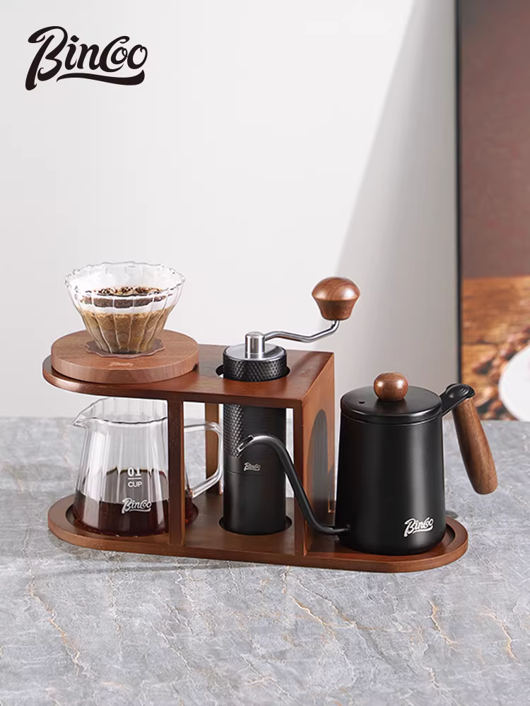 Bộ ấm pha cà phê thủ công bincoo máy xay cà phê cầm tay máy pha cà phê quay tay giá đỡ dụng cụ pha cà phê thủ công giá để đồ pha cà phê thủ công