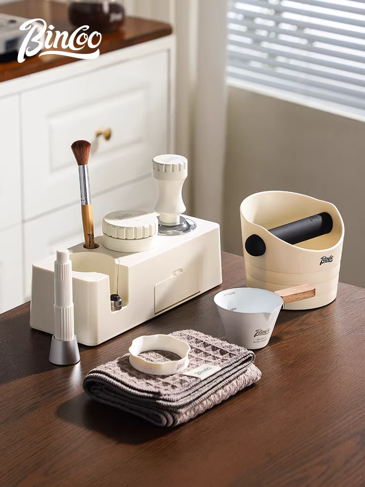 Bộ dụng cụ nén cà phê Bincoo 51mm/58mm, bao gồm dụng cụ nén và dụng cụ phân phối, dùng được cho nhiều loại máy pha cà phê espresso.