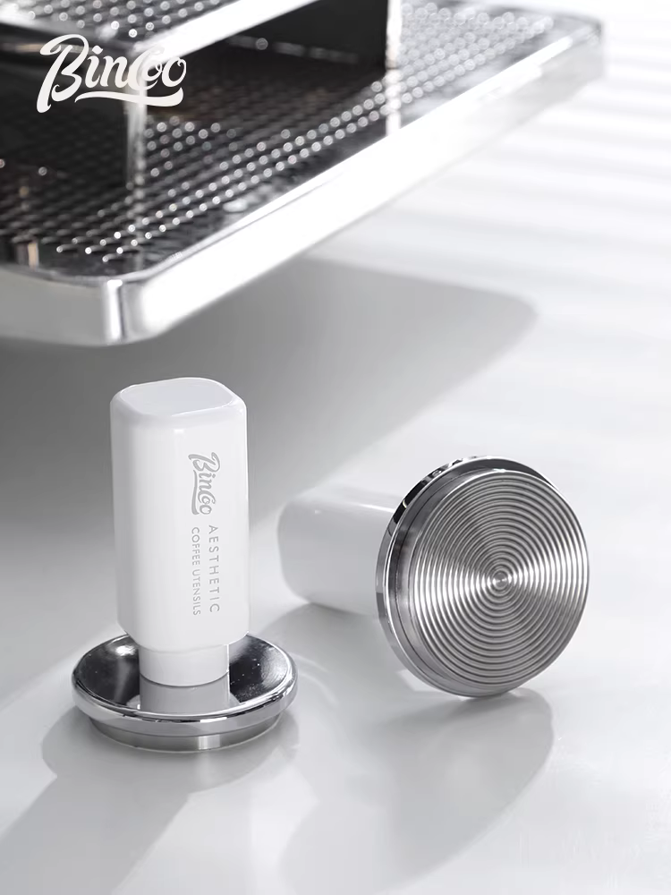 Dụng cụ nén cà phê Bincoo hình vuông, kiểu Ý, cân bằng đàn hồi, 51/58mm, thép không gỉ, có ren