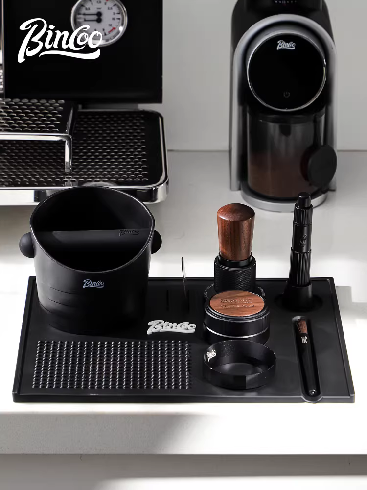 Bộ dụng cụ pha cà phê đa năng Bincoo, thảm đập bột cà phê, thảm quầy bar, thảm silicon chống trượt cho tay cầm máy pha cà phê