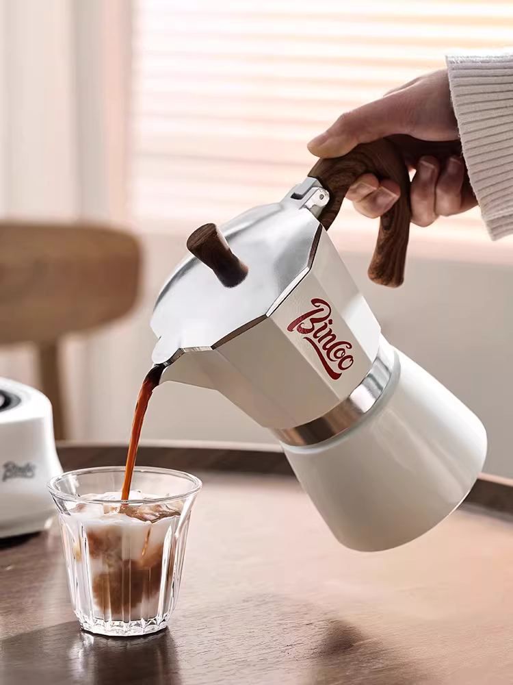 Bộ pha cà phê Bincoo Moka, bếp điện gốm, máy pha cà phê nhỏ gia đình, máy xay cà phê espresso, bộ pha cà phê thủ công