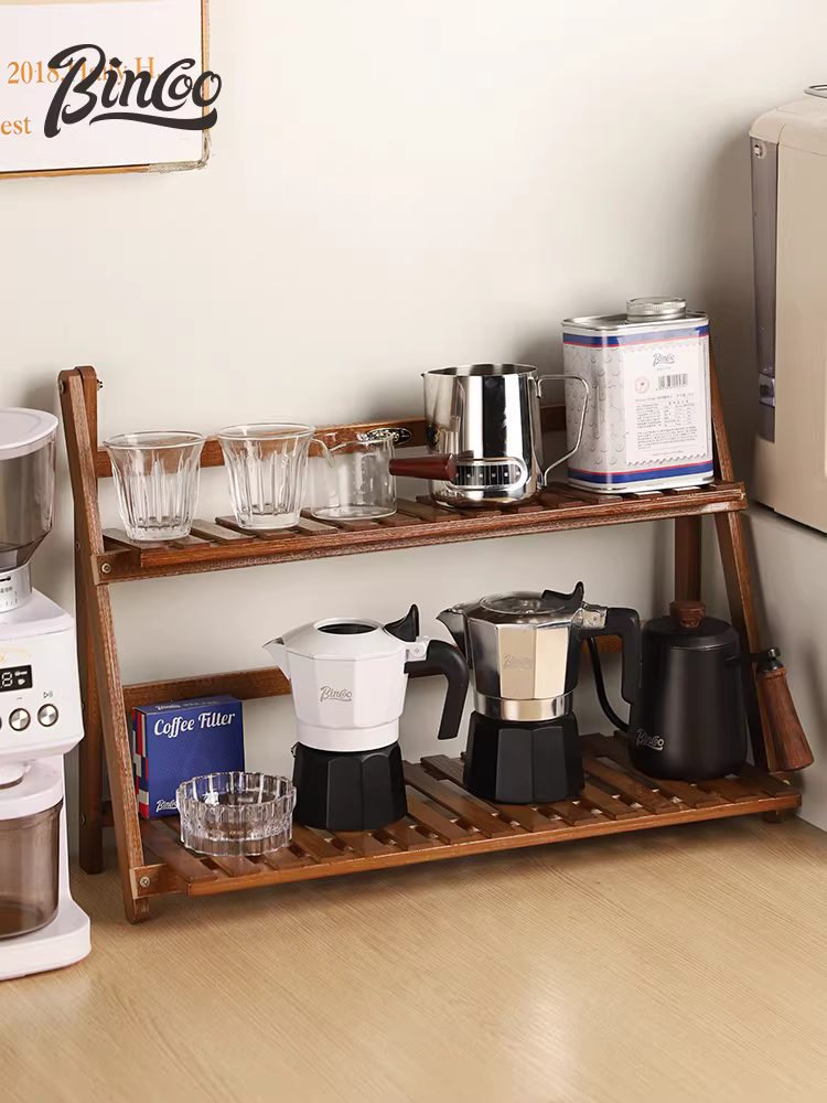 Giá để đồ dùng pha cà phê Bincoo, kệ để đồ gia dụng, giá để dụng cụ quầy bar, giá để cốc cà phê