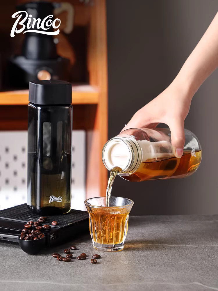 Cốc cà phê lạnh Bincoo, bình giữ nhiệt di động, bình pha cà phê lạnh, cốc nước, cốc Americano đá, dung tích lớn, chất liệu Tritan