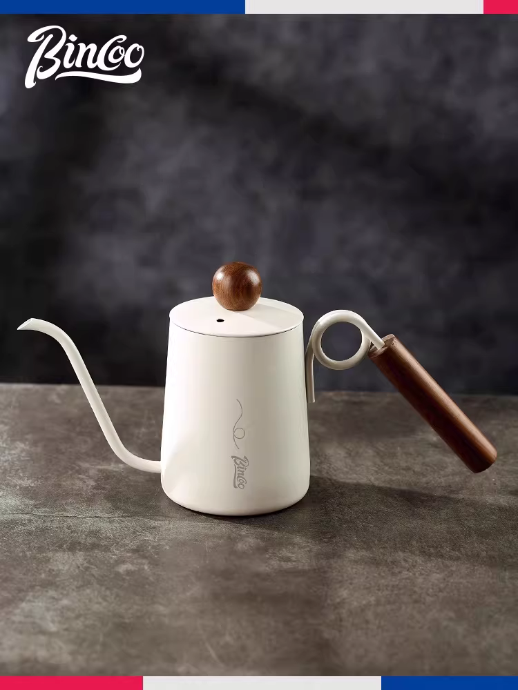 Ấm pha cà phê thủ công Bincoo, ấm nhỏ mini di động có vòi dài miệng hẹp, ấm pha cà phê bằng thép không gỉ.