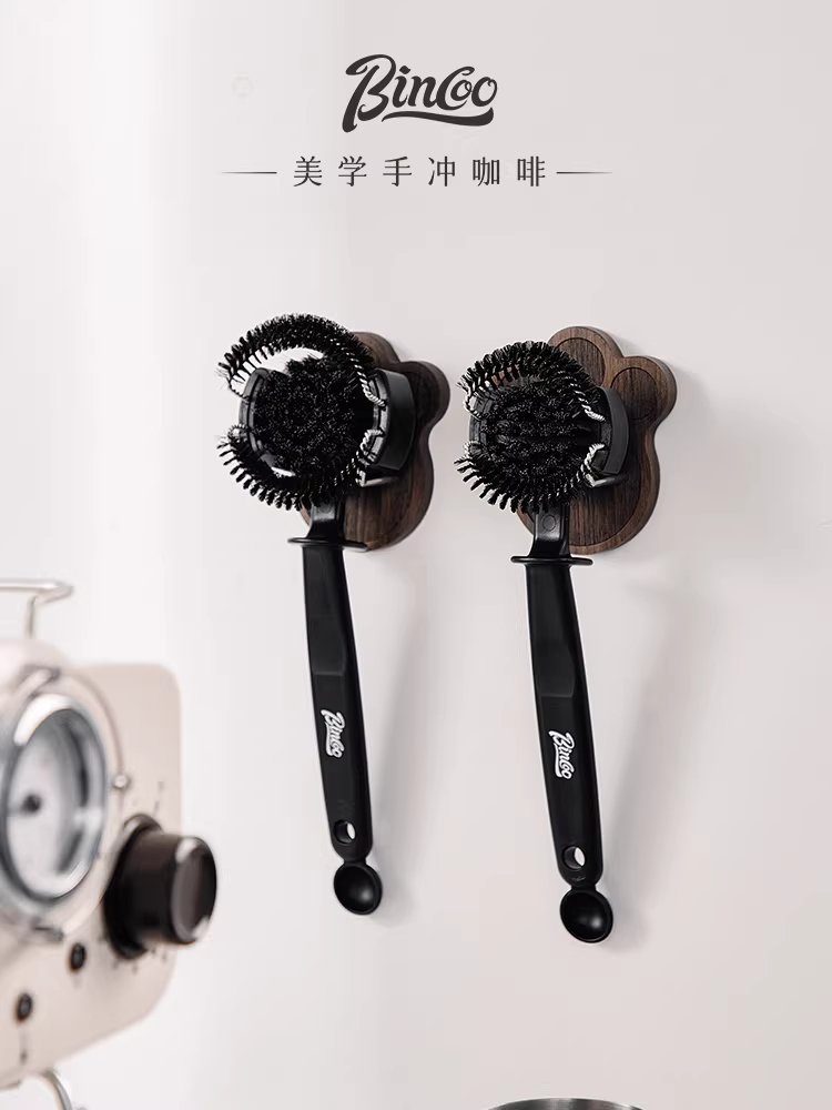 Bàn chải vệ sinh đầu pha cà phê Bincoo, bàn chải đặc biệt kiểu Ý 58MM, bàn chải vệ sinh đầu tròn có thể tháo rời