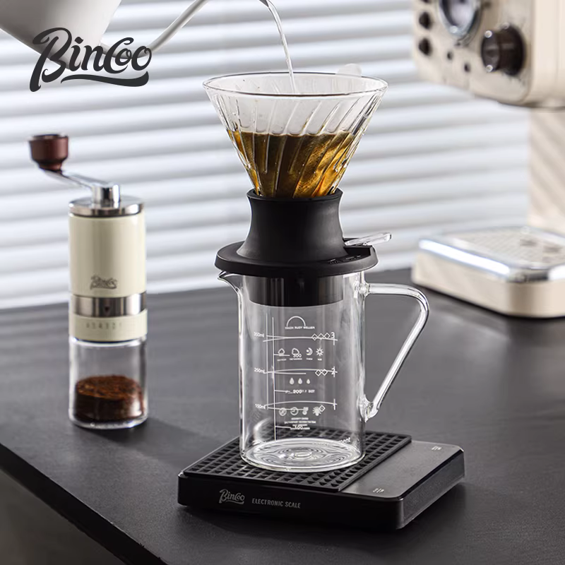 Bộ lọc cà phê thông minh Bincoo, cốc lọc cà phê thủ công, ấm pha cà phê kiểu nhỏ giọt, bộ lọc cà phê bằng thủy tinh ngâm