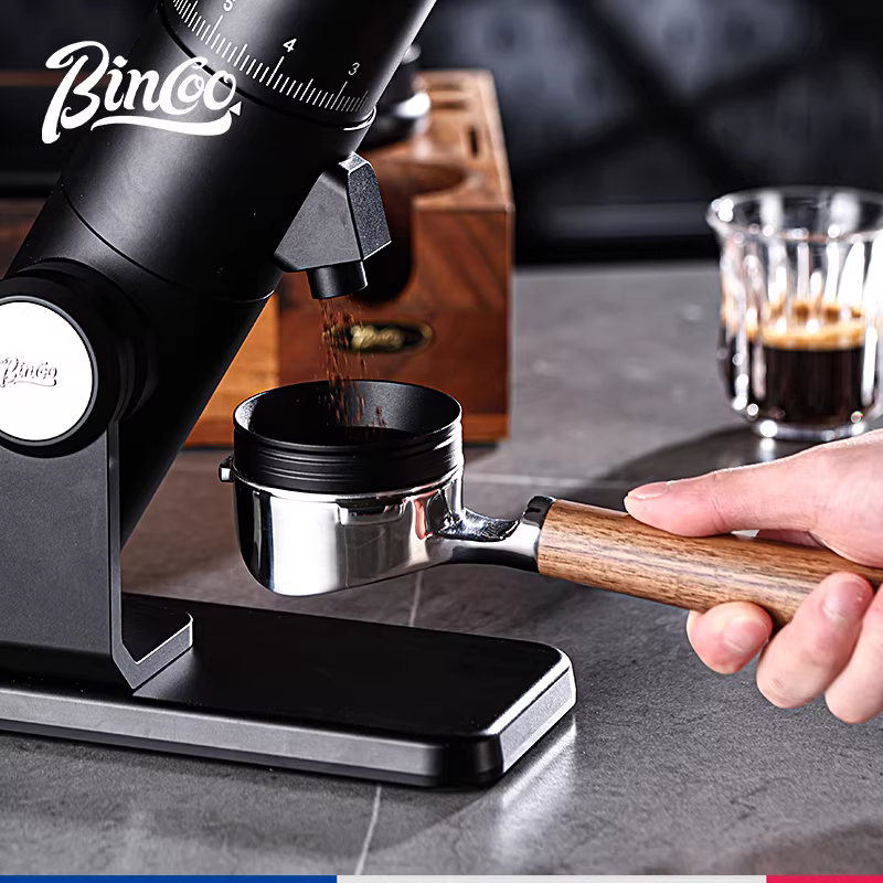 Tay cầm máy pha cà phê Bincoo không đáy, tay cầm espresso hai tai ba tai, phụ kiện dụng cụ 51/58mm