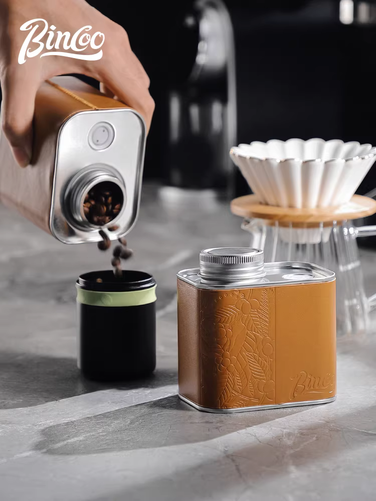 Bình chứa cà phê Bincoo, bình kín chân không, van xả một chiều, bình chứa cà phê bằng thiếc, bình chứa cà phê