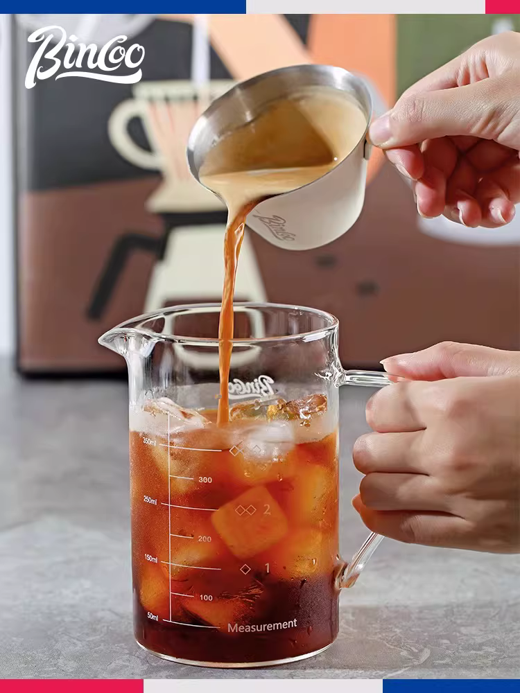 Cốc đo cà phê Bincoo bằng thép không gỉ, cốc ounce, cốc chiết xuất cà phê có vạch chia, cốc shot