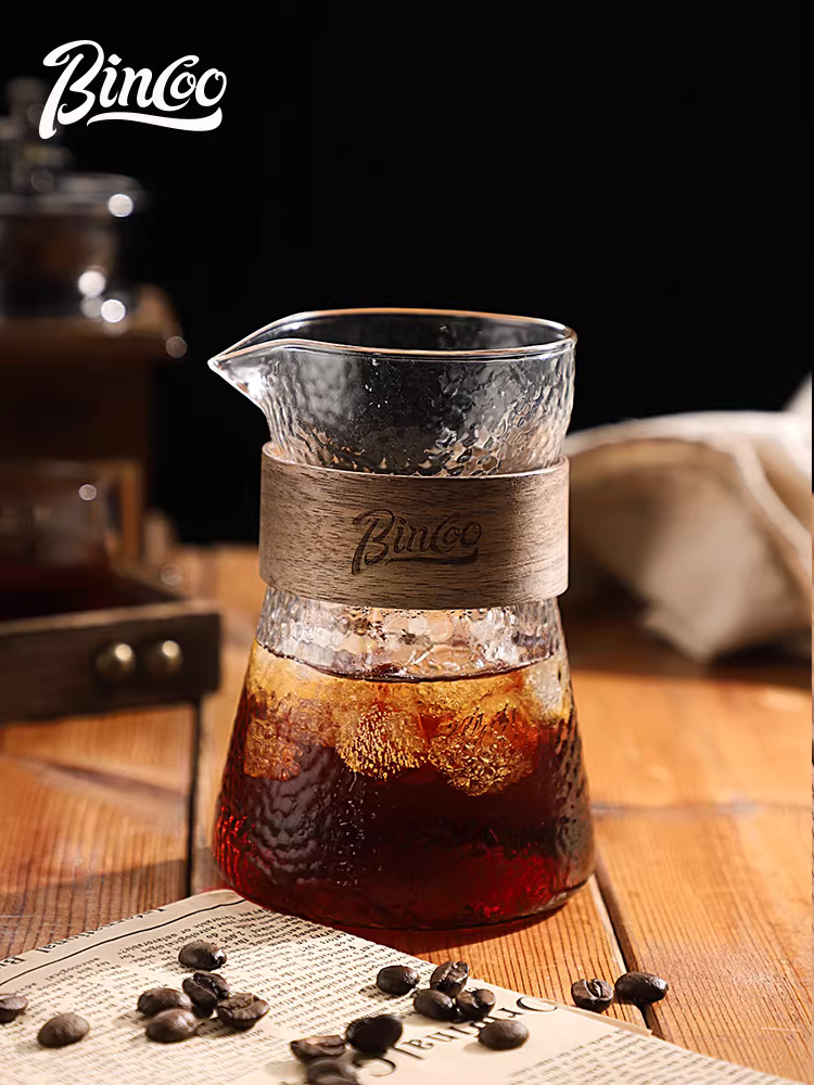 Bộ dụng cụ pha cà phê Bincoo kiểu Nhật, pha cà phê thủ công, ấm pha cà phê bằng thủy tinh, cốc chia sẻ cà phê kiểu nhỏ giọt