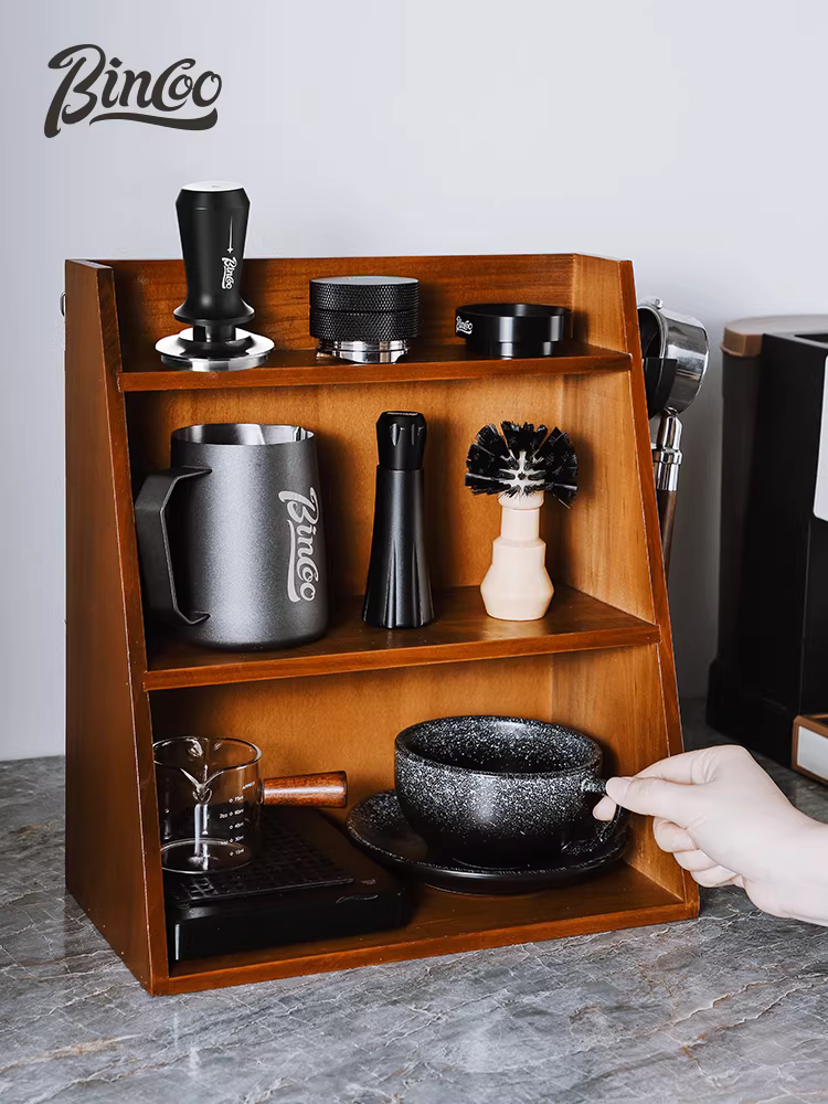 Tủ đựng đồ dùng pha cà phê Bincoo, giá để đồ gia dụng, giá để dụng cụ pha chế, giá để đồ, hộp đựng dụng cụ pha chế