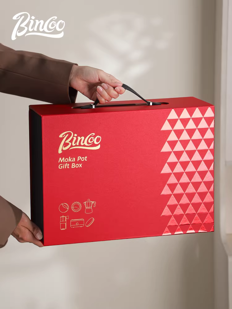 Bộ pha cà phê Moka pot hai van Bincoo, hộp quà tặng, máy pha cà phê espresso, quà tặng sinh nhật tại nhà
