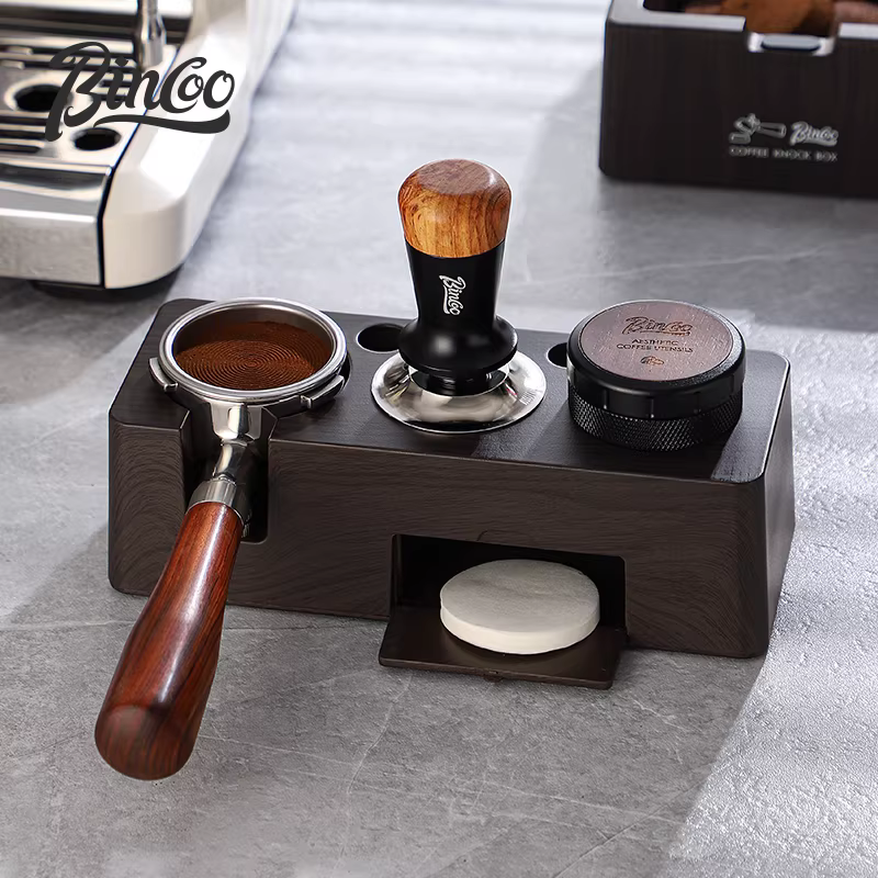 Bộ dụng cụ nén cà phê Bincoo, lực nén không đổi, bộ ba món, đế máy pha cà phê, bộ phân phối 51/58mm, bộ đầy đủ