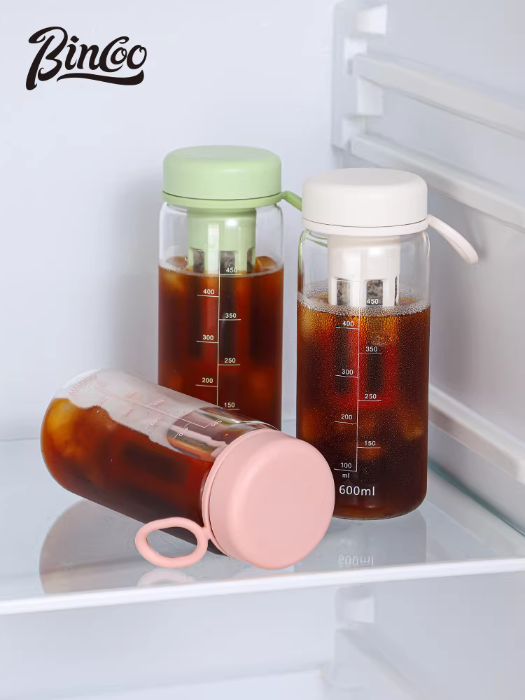 Cốc pha cà phê lạnh Bincoo, bình pha cà phê lạnh dung tích lớn dùng cho gia đình, bình pha trà lạnh, bình pha cà phê lạnh, bình lọc đá, cốc nước di động.
