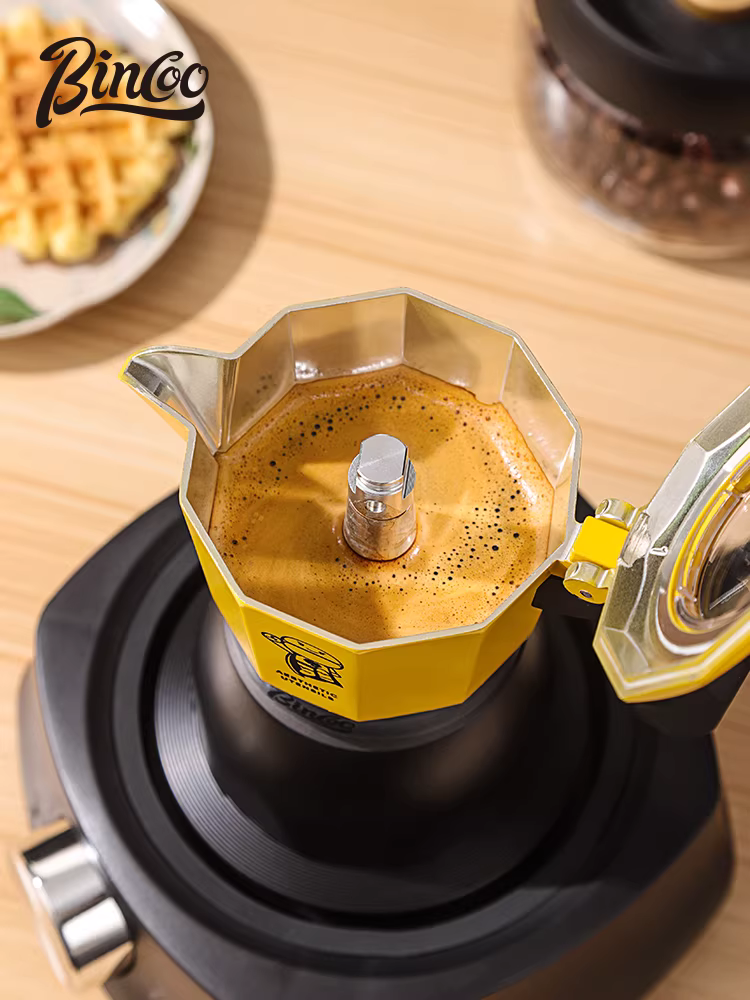 Bộ pha cà phê Moka hai van Bincoo, kiểu Ý, chiết xuất espresso, nhỏ gọn, dùng cho gia đình, thiết bị pha cà phê, máy pha cà phê