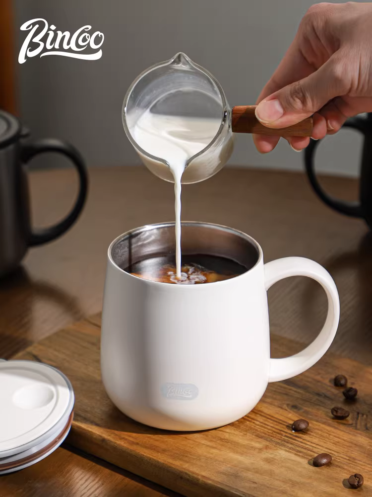 Cốc inox Bincoo316 có nắp, cốc cà phê cách nhiệt, cốc nước, cốc nước văn phòng tại nhà, cốc trà