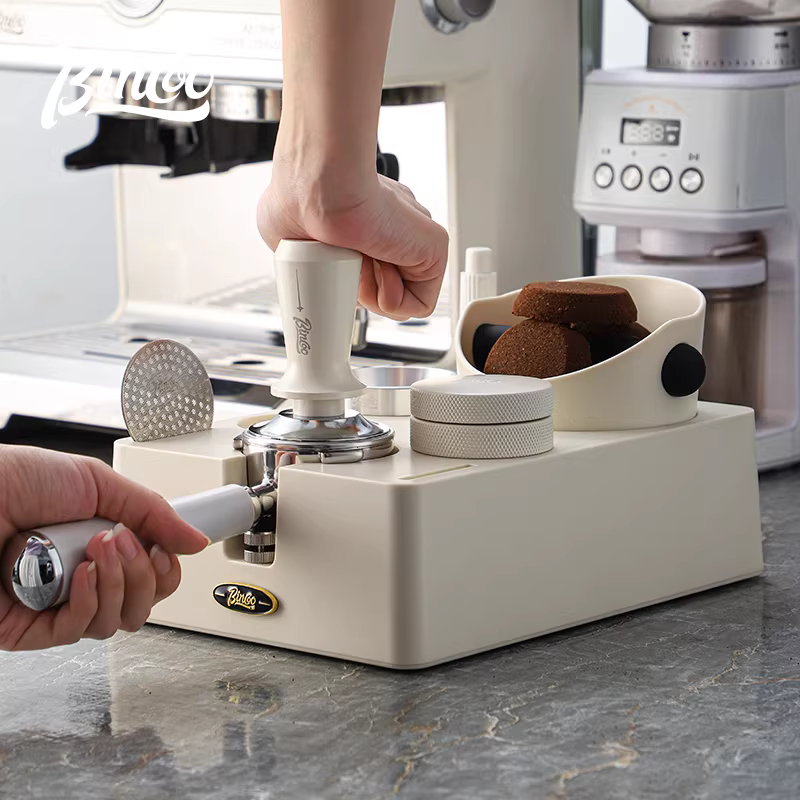 Đế ép cà phê Bincoo đa năng, tích hợp hộp đựng bã cà phê, dụng cụ ép cà phê, dụng cụ phân phối bột cà phê, hộp đựng và tay cầm cà phê