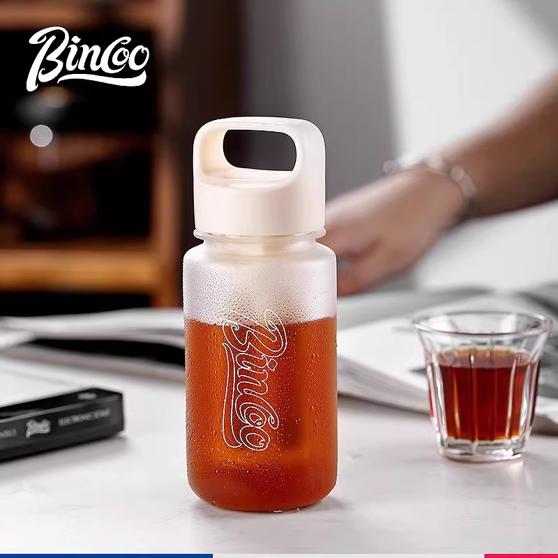 Ly cà phê pha lạnh Bincoo, bình pha cà phê lạnh, ly cà phê Tritan di động gia dụng, cốc nước du lịch có tay cầm, ly pha cà phê lạnh