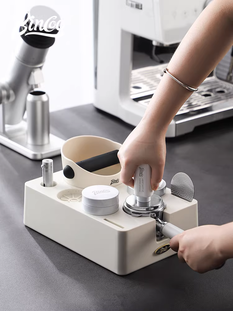 Bộ dụng cụ đa năng Bincoo: đế ép cà phê kiểu Ý, dụng cụ phân phối bột cà phê, hộp đựng dụng cụ pha cà phê