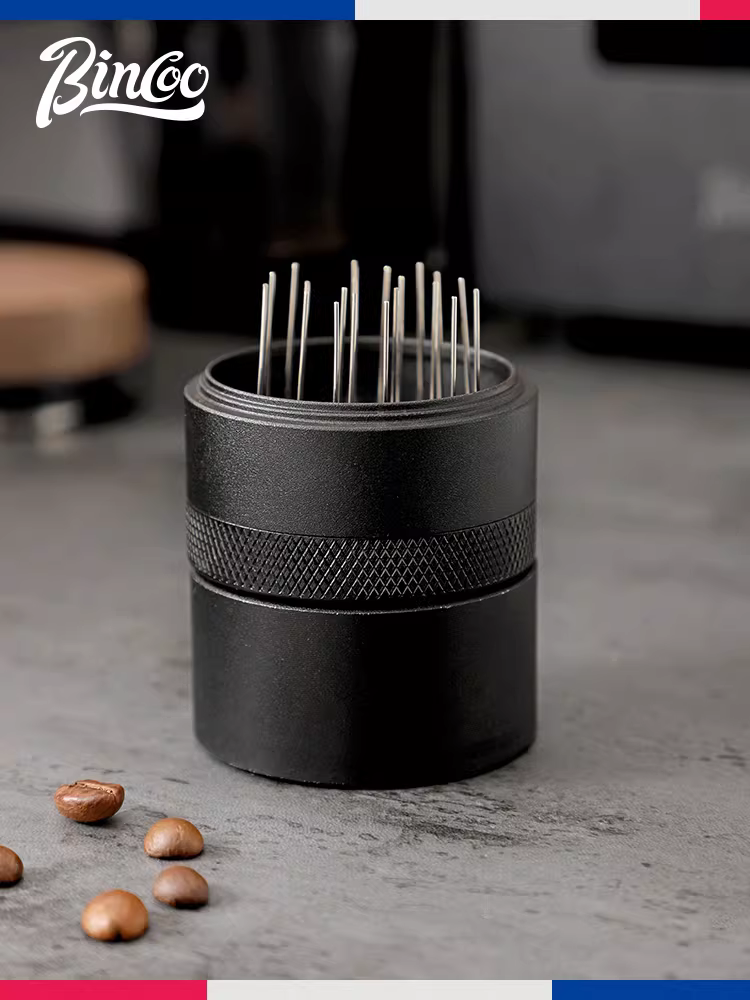 Kim phân phối cà phê Bincoo, loại quay, có thể điều chỉnh độ cao, dụng cụ phân phối dạng kim, phân tán đều bột rời và làm tan cục tụ.