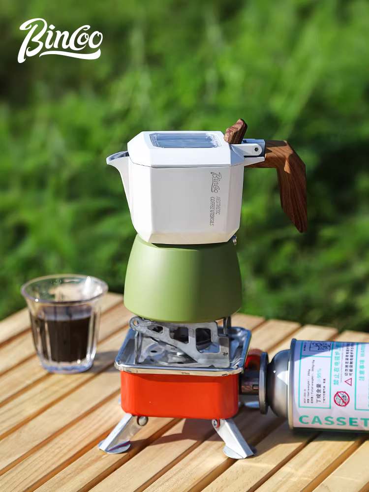 Bộ pha cà phê Moka Pot kiểu Ý BinCoo Bird Double Valve, máy pha cà phê thủ công nhỏ gọn dùng tại nhà