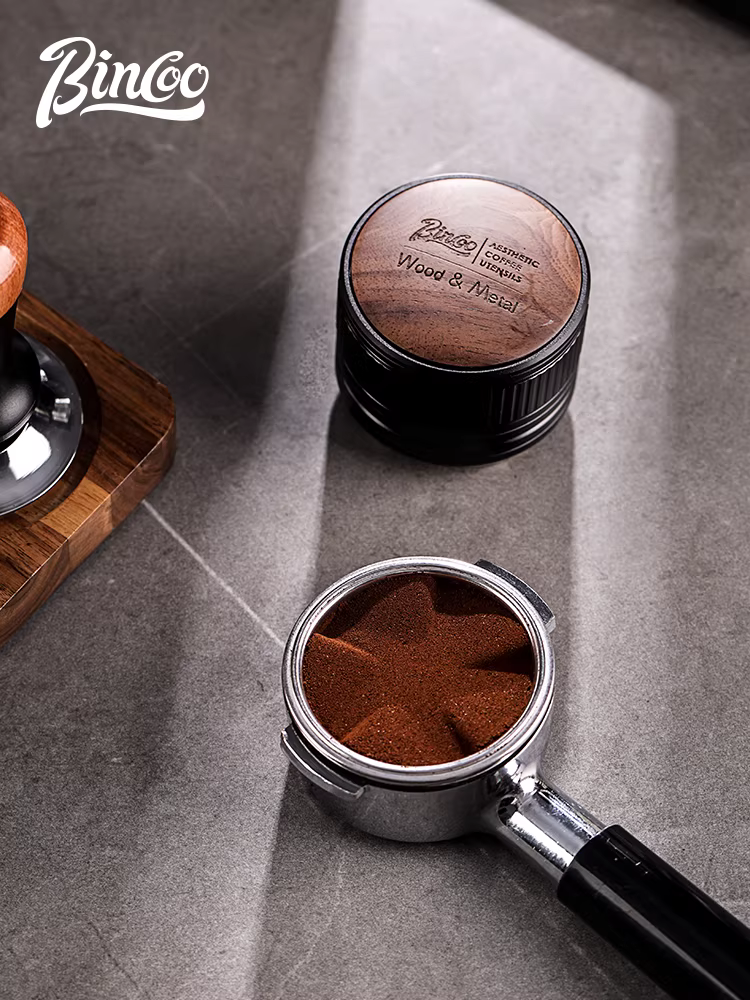 Dụng cụ nén cà phê espresso năm lưỡi Bincoo, có thể điều chỉnh vô hạn, phụ kiện máy pha cà phê gia đình, phổ biến cho máy 51/58mm