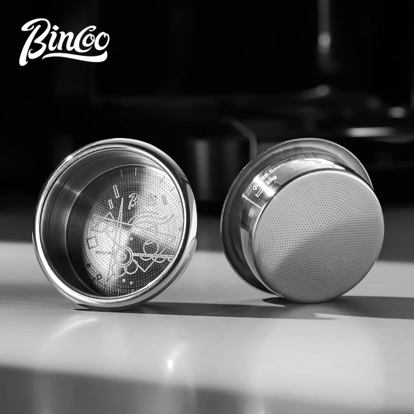 Phụ kiện máy pha cà phê Bincoo, chén định lượng bột cà phê chính xác 51/58mm, dùng chung cho máy pha cà phê espresso, chiết xuất 16/18/20g