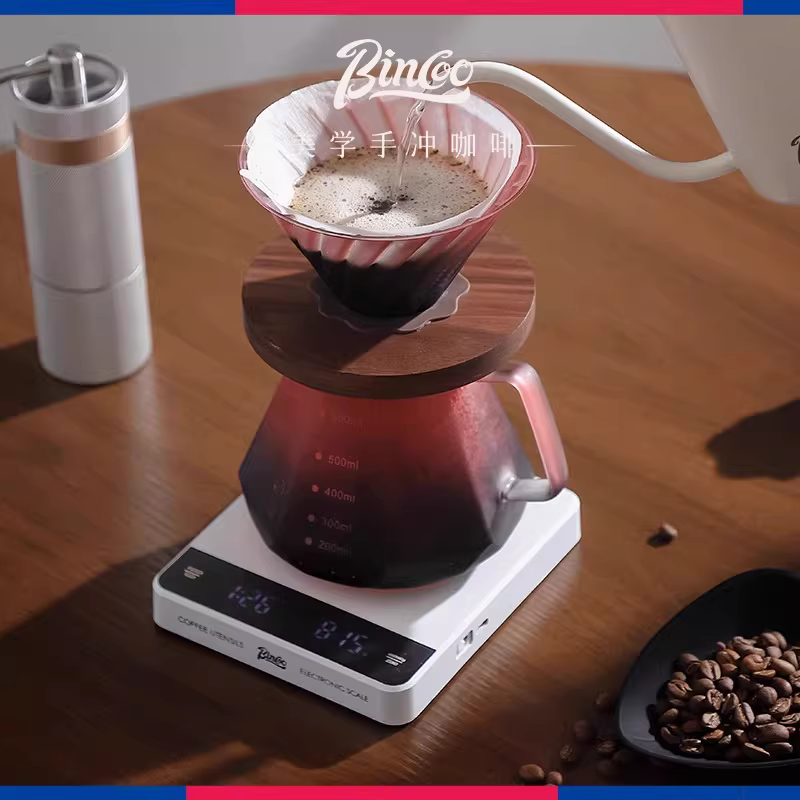 Cân điện tử pha cà phê thủ công Bincoo, cân nhà thông minh, thiết bị cân hạt cà phê espresso, cân tự động hẹn giờ đặc biệt
