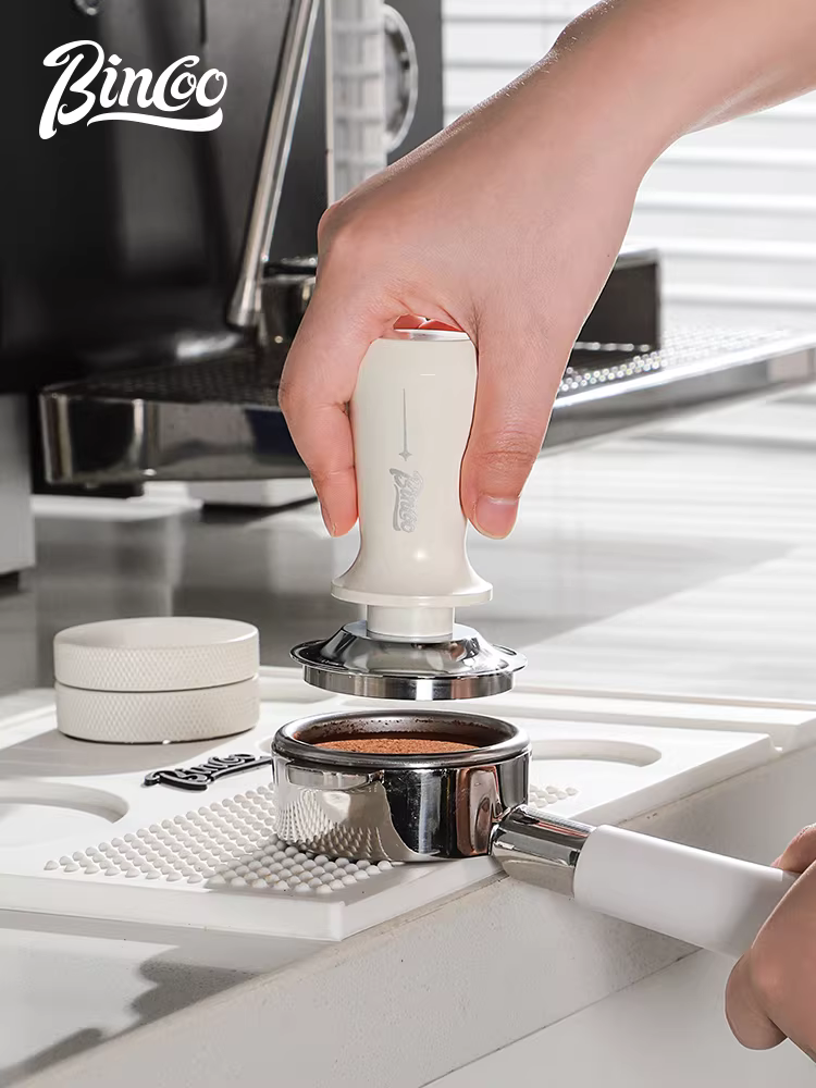 Bộ dụng cụ pha cà phê đa năng Bincoo: đế nén cà phê, búa nén, dụng cụ phân phối bột, hộp đựng bã cà phê, đế để đồ 51mm58