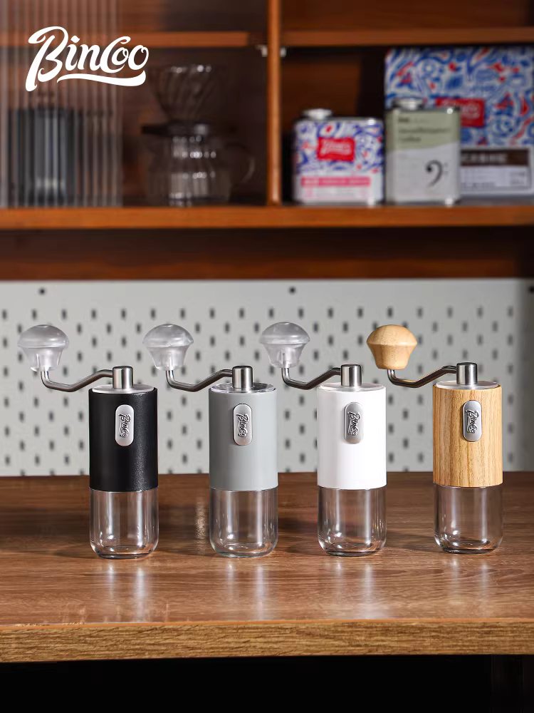 Máy xay cà phê quay tay Bincoo, máy xay cà phê thủ công nhỏ gọn dùng trong gia đình, máy xay cà phê thủ công bằng tay