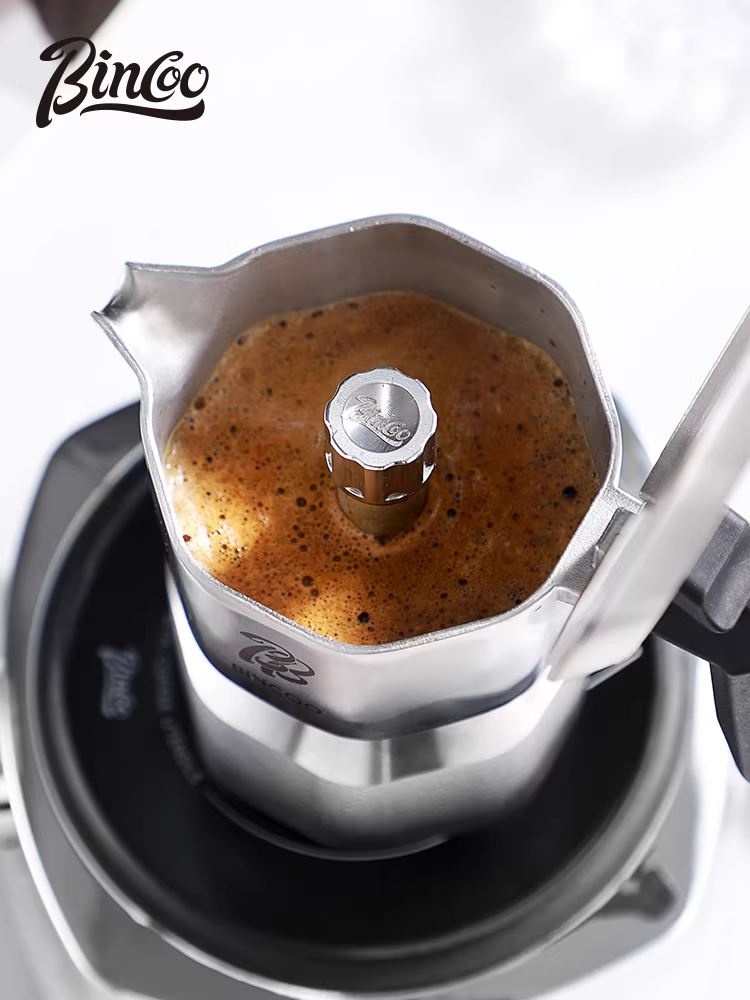 Bộ pha cà phê nhỏ gọn Bincoo316 Moka pot, 3 van, di động, pha cà phê espresso thủ công