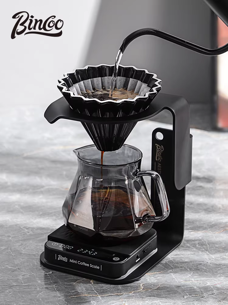 Bộ ấm pha cà phê thủ công Bincoo, máy pha cà phê xay tay, giá để đồ quay tay, bộ ấm pha cà phê bằng kim loại hoàn chỉnh