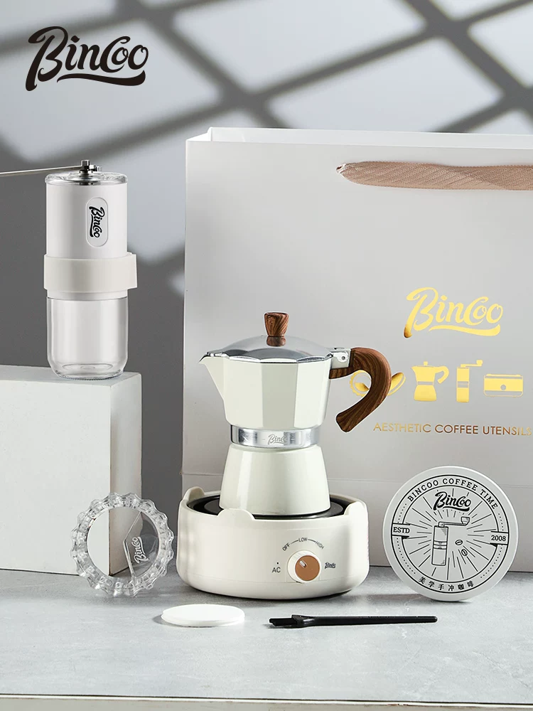 Bộ pha cà phê Moka Bincoo, hộp quà tặng, quà tân gia, quà tặng bạn thân, quà lưu niệm cho bạn gái, quà sinh nhật sáng tạo, quà tặng thiết thực