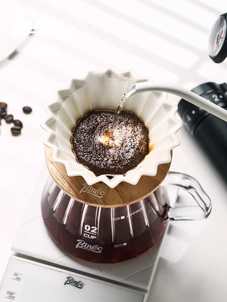 Bộ ấm pha cà phê thủ công Bincoo, dụng cụ pha cà phê, bộ lọc, bộ hoàn chỉnh, máy xay cầm tay, ấm chia sẻ, máy pha cà phê quay tay gia đình