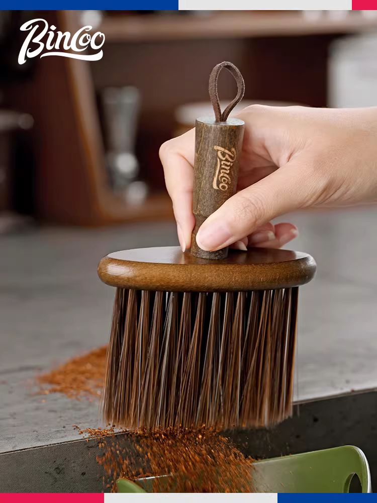 Bàn chải quét bụi quầy cà phê Bincoo, bàn chải vệ sinh bã cà phê, bàn chải lông cứng, phụ kiện cà phê, bàn chải vệ sinh bàn