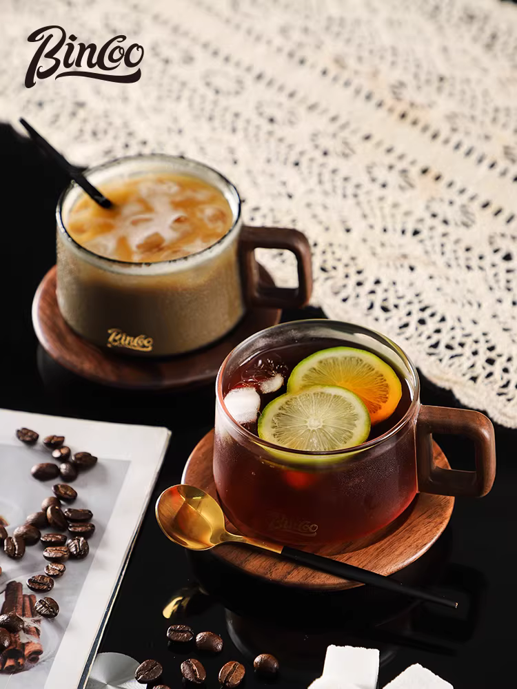 Hộp quà tặng tách trà và đĩa Bincoo, quà lưu niệm đám cưới, quà tân gia, quà sinh nhật, cặp tách thủy tinh