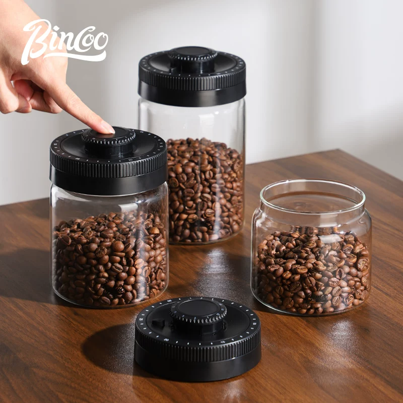 Hũ đựng cà phê Bincoo, hũ kín chân không, hũ bảo quản cà phê, hũ thủy tinh, hũ bảo quản, hũ đựng đồ, hũ sắp xếp