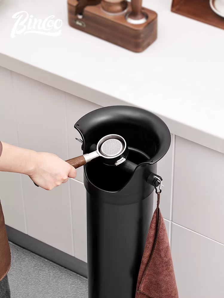 Thùng đựng bã cà phê Bincoo, loại đứng, dung tích lớn, kiểu ống dài, quầy bar quán cà phê, hộp đựng bã cà phê thương mại.