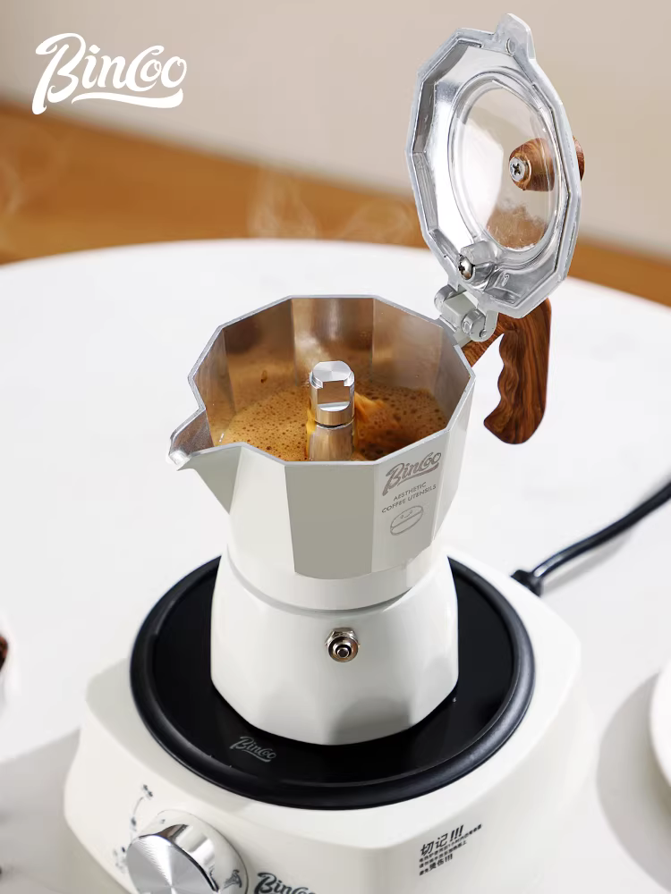 Bộ pha cà phê Moka Bincoo nhỏ gọn, dùng ngoài trời, bộ pha cà phê espresso di động, kèm túi đựng, bộ dụng cụ du lịch đầy đủ