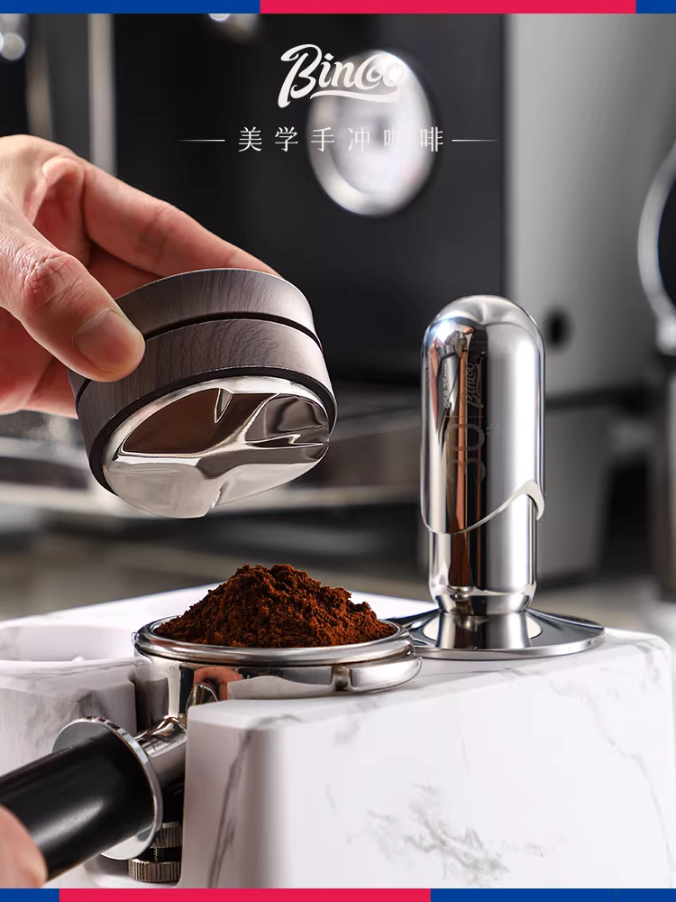 Bộ dụng cụ phân phối cà phê espresso Bincoo lực không đổi, bộ ba món kèm đế, mô phỏng áp suất, 30 lbs, bộ 51/58mm